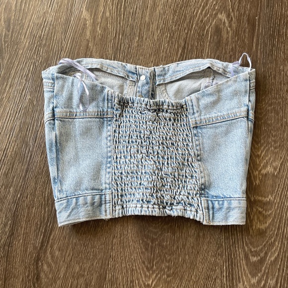 Zara Strapless Jean Top - Picture 2 of 2